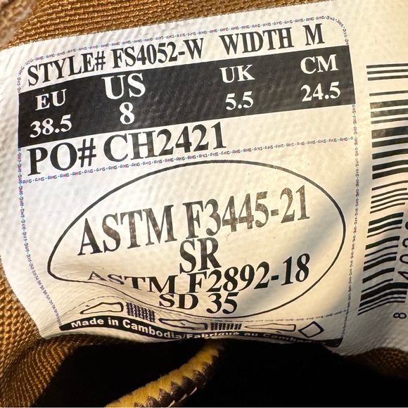 Carhartt Women's Haslett Moc Toe Canvas Chukka Boot. Brown Size 8 - Picture 6 of 6